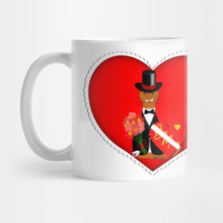 Oliver The Otter In Heart - Valentine's Day Mug